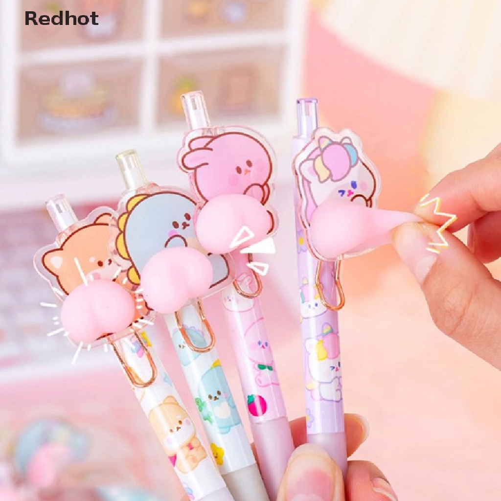 &lt; Redhot &gt; Bút Mực Gel Họa Tiết Hoạt Hình Sáng Tạo Dễ Thương Vui Nhộn Cá Tính Làm Quà Tặng Cho Học Sinh