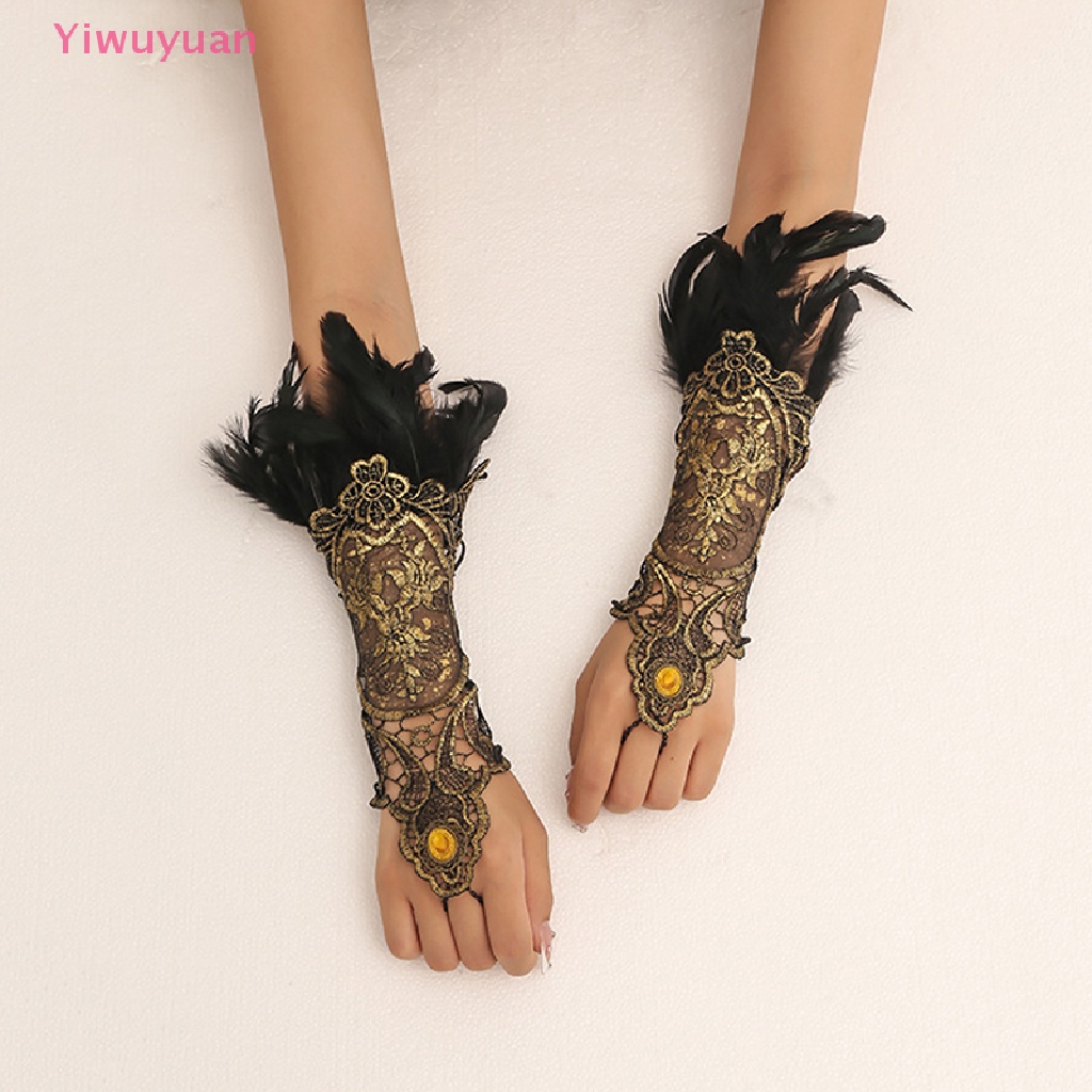 Găng Tay Hở Ngón Phối Ren Phong Cách Gothic Thời Trang Mới