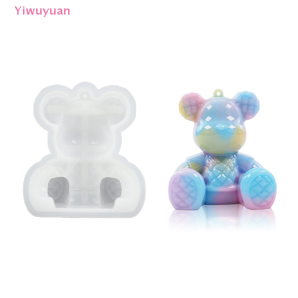 &lt; Yiwuyuan &gt; Móc Chìa Khóa Bằng Silicon Mặt Hình Phi Hành Gia Mặt Gương Có Lỗ Thả Pha Lê DIY Mới