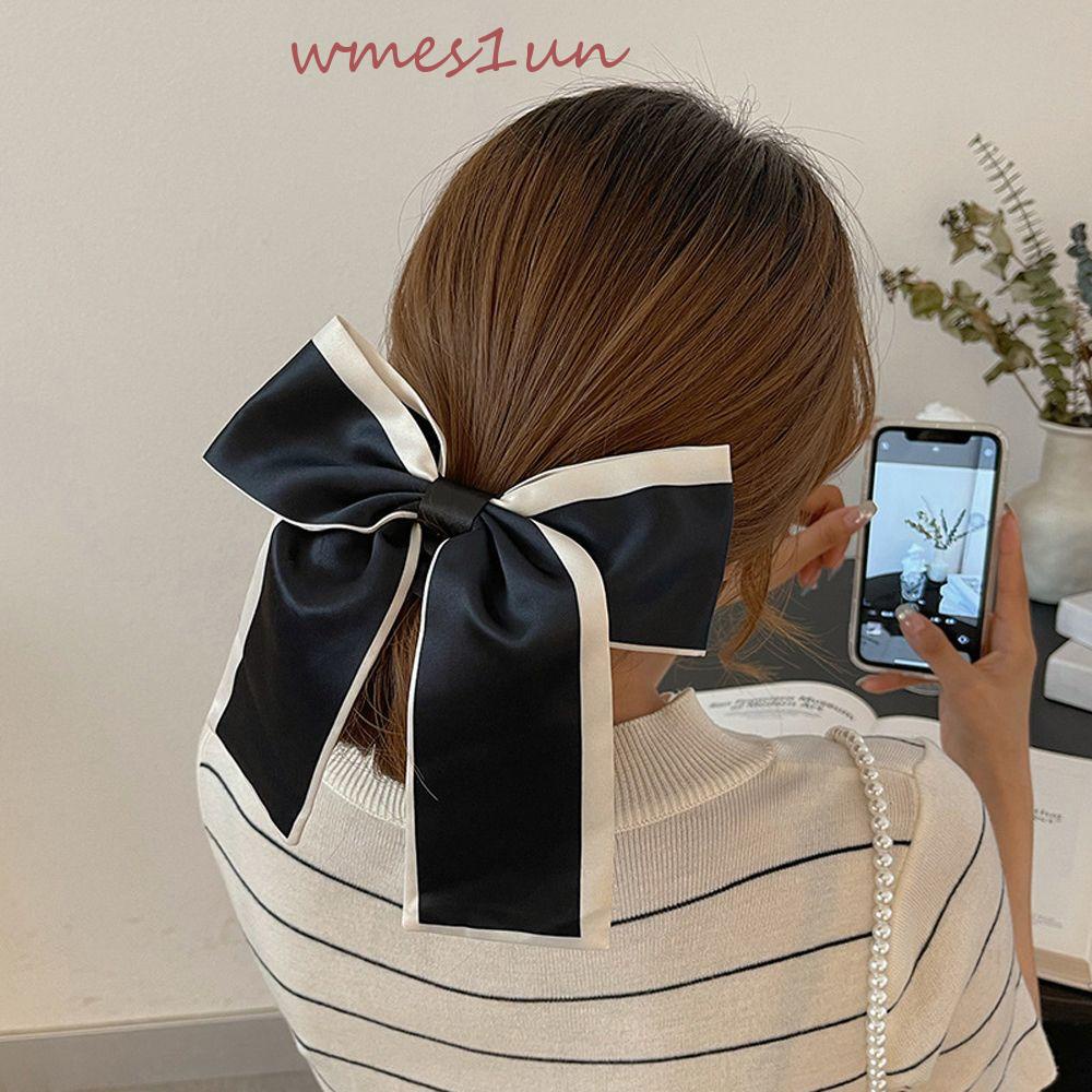 Dây Cột Tóc Đính Nơ Cỡ Lớn Phong Cách Cổ Điển Thời Trang Xinh Xắn Cho Nữ WMES15H