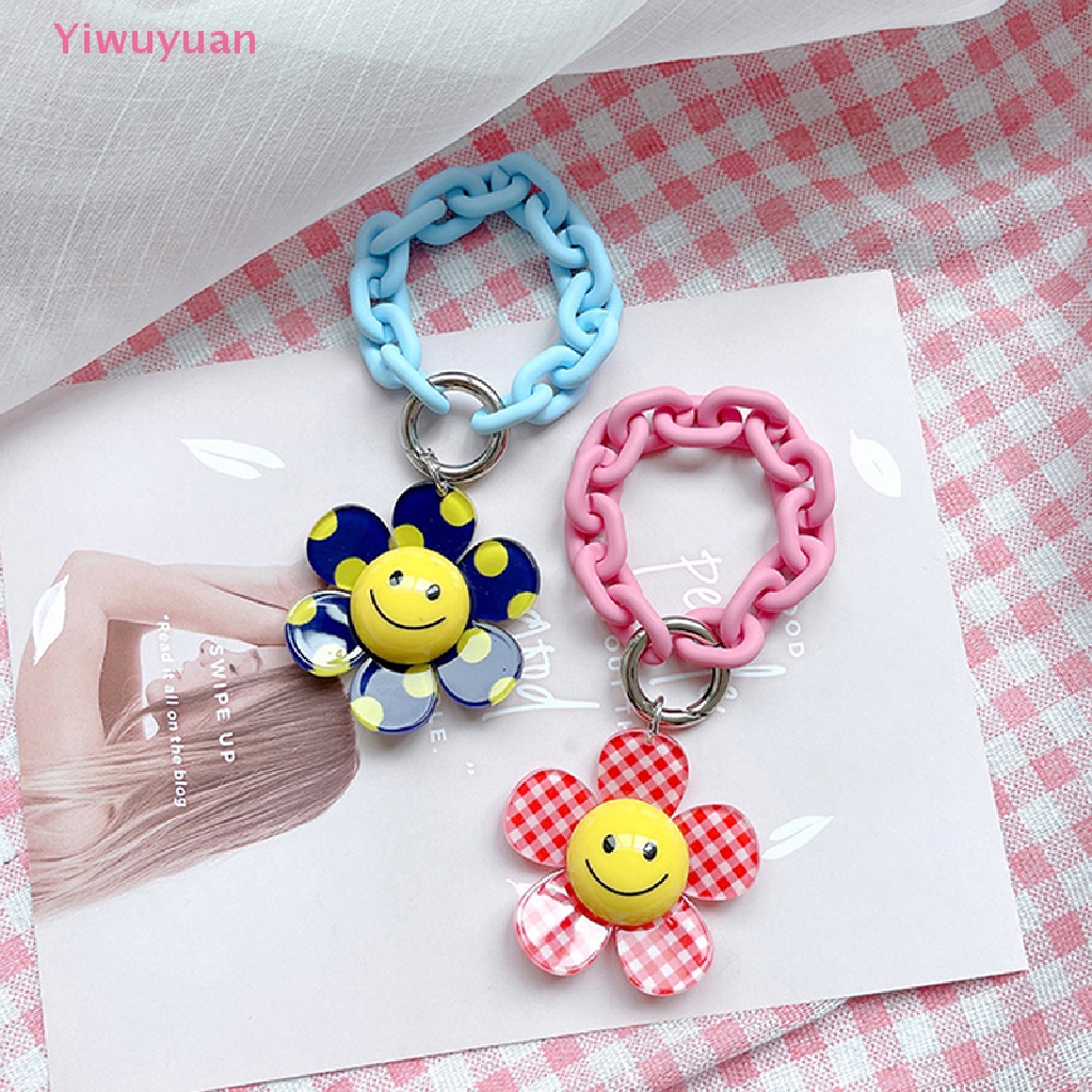 < Yiwuyuan > Móc Khóa Acrylic Hình Hoa Hướng Dương Dễ Thương Phụ Kiện Túi Xách Nữ Mới