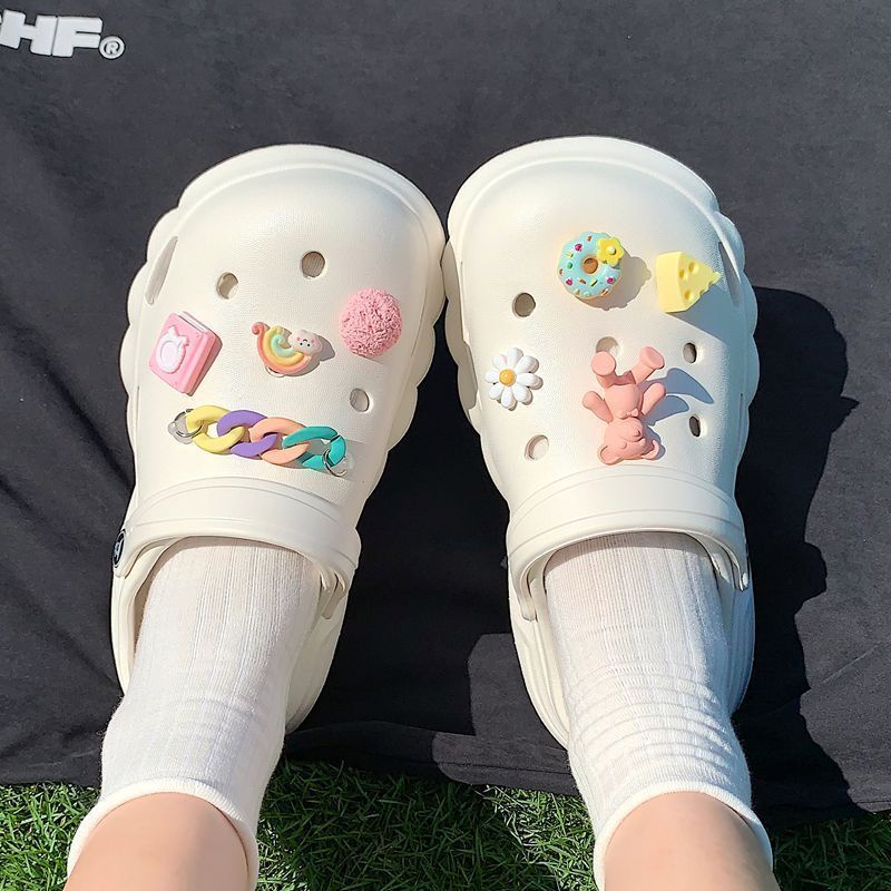 Dép Sandal Đục Lỗ Chống Trượt Hình Gấu Hồng Dễ Thương Thời Trang Đi Biển Mùa Hè 2022 Cho Bạn Gái