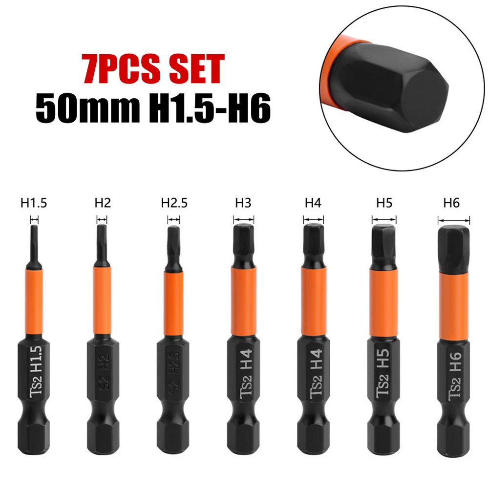 Set 7 Mũi Khoan Lục Giác 50mm Thay Đổi Nhanh Chóng Tiện Lợi