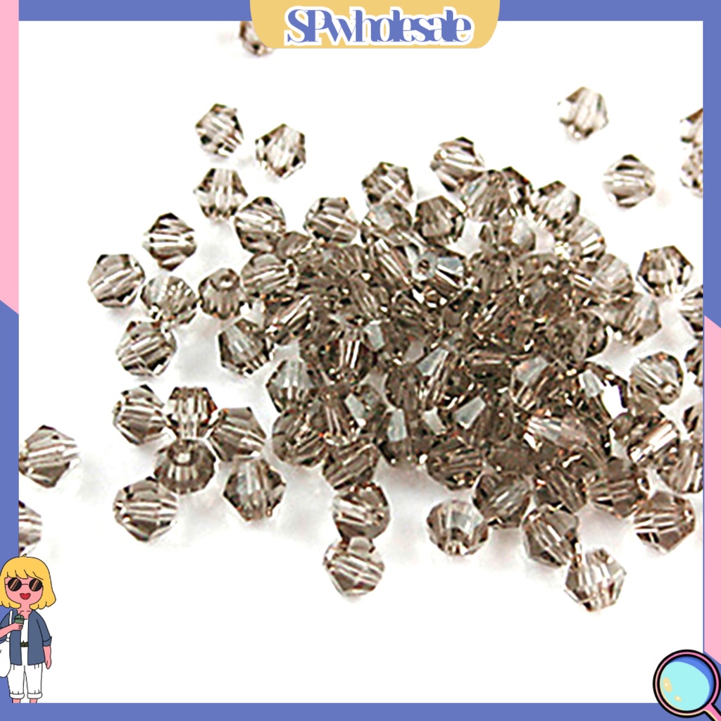 &lt;SPwholesale&gt; Bộ 100 Hạt Xâu Làm Trang Sức Hình Nón 4mm