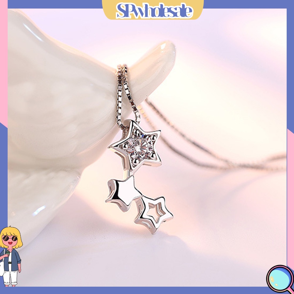 &lt;SPwholesale&gt; Vòng cổ Hình Ngôi Sao Đính Đá Thời Trang DIY Cho Nữ