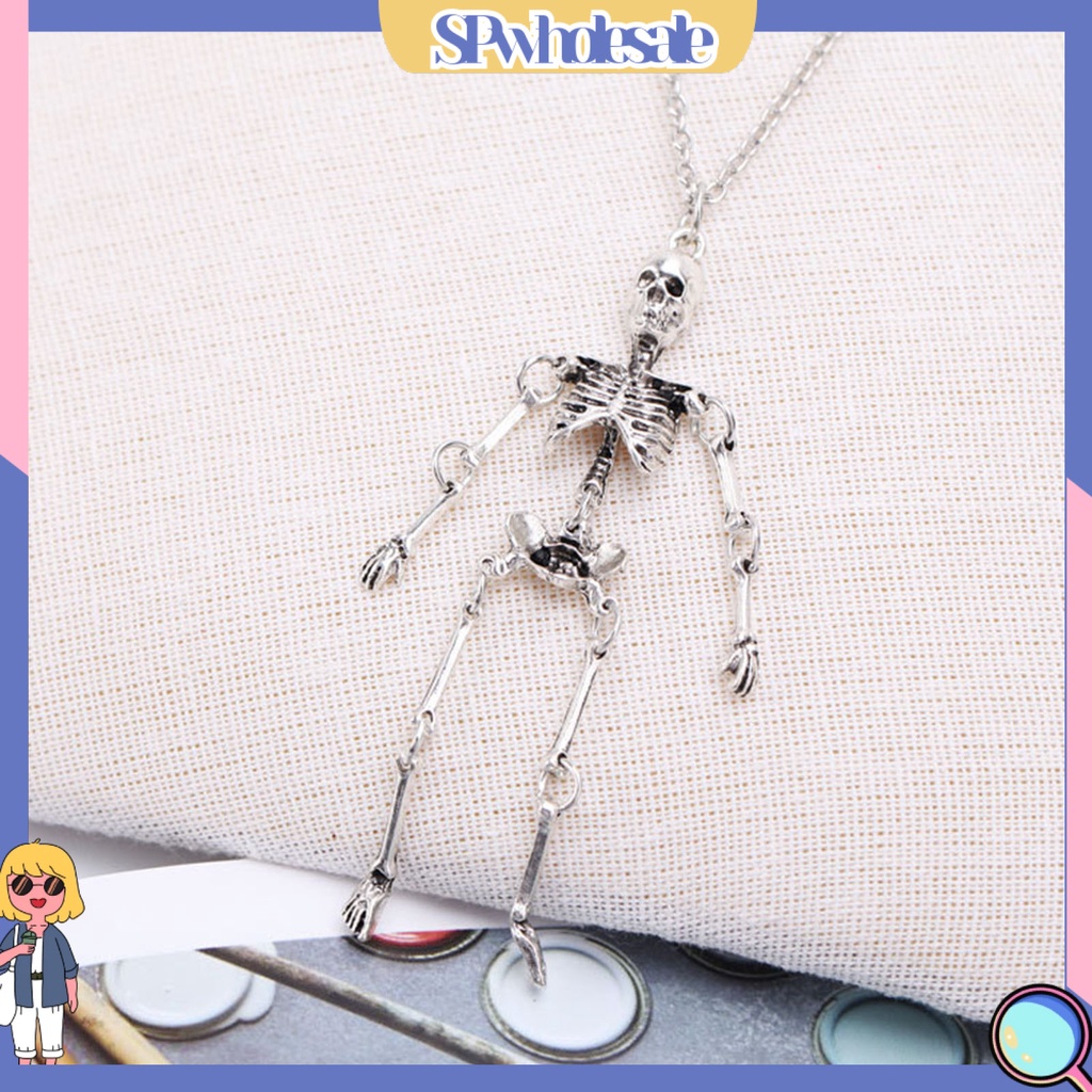 &lt;SPwholesale&gt; Vòng cổ Mặt Hình Đầu Lâu Phong Cách Vintage Cho Nữ