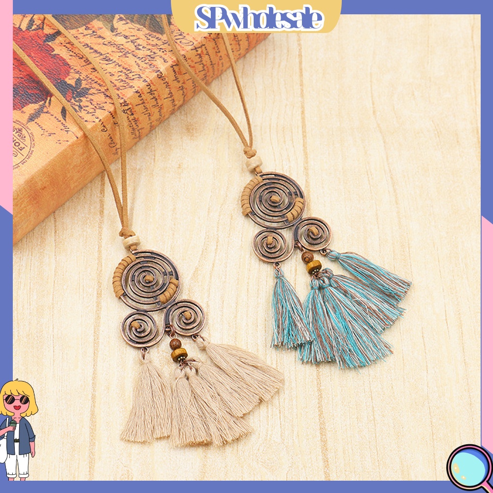 &lt;SPwholesale&gt; Vòng cổ Hợp Kim Dạng Xoắn Ốc Phong Cách Bohemian