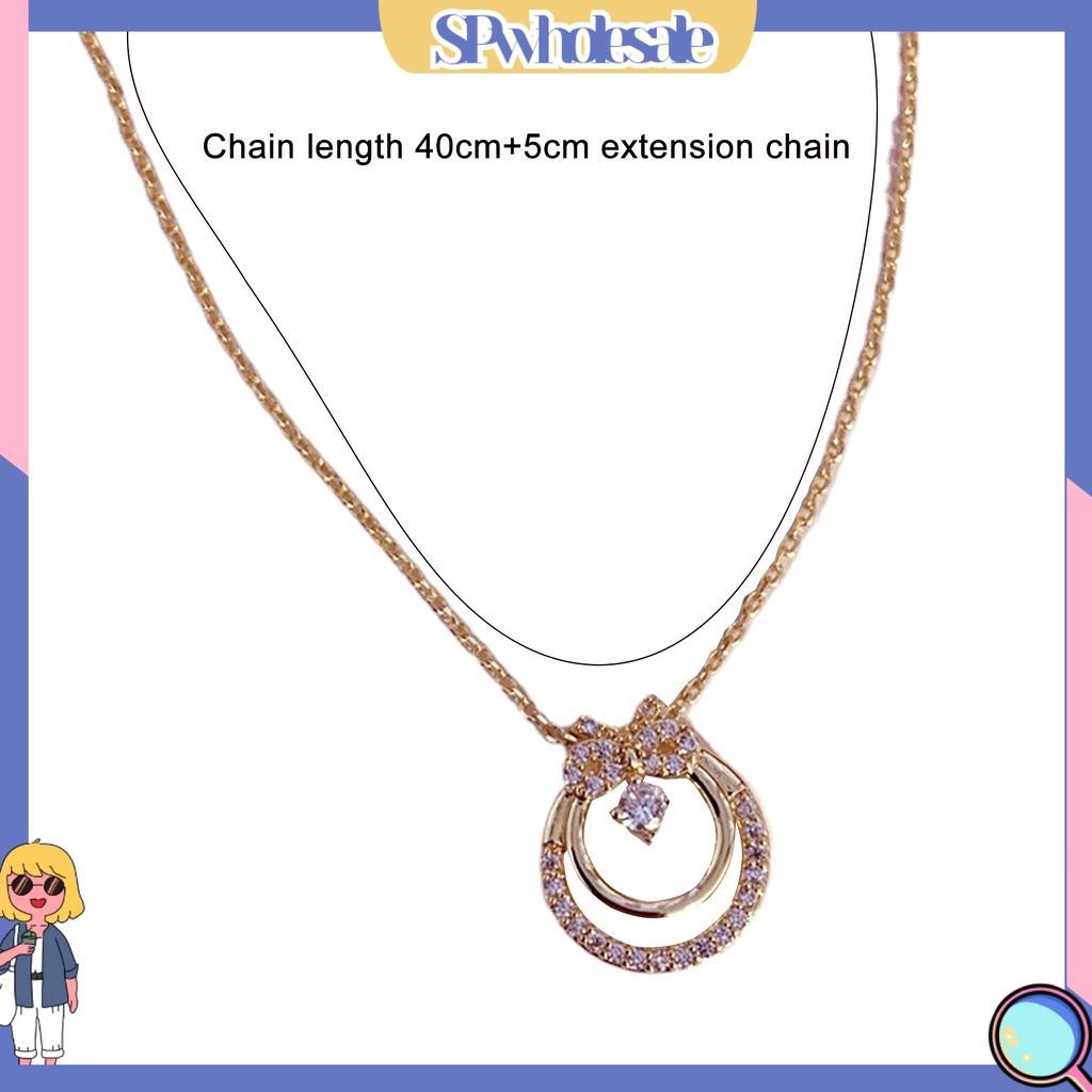 &lt;SPwholesale&gt; Vòng cổ Mặt Tròn Có Thể Điều Chỉnh Thời Trang Dự Tiệc Cho Nữ