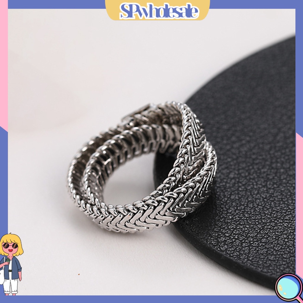 <SPwholesale> Nhẫn Đồng Hai Lớp Xếp Chồng Xương Rắn Đơn Giản