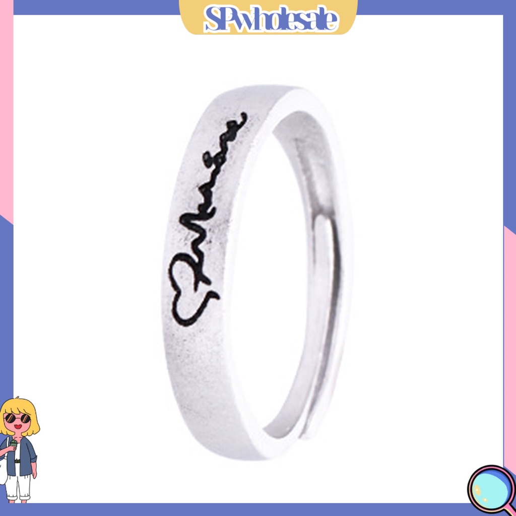 <SPwholesale> Nhẫn Hở Mạ Điện Hình Học Trang Trí Hình Học Màu Bạc Trang Trí Hàng Ngày Cho Nữ