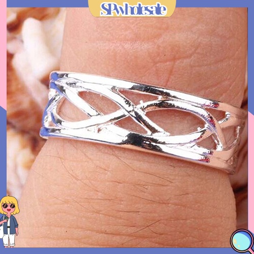 &lt;SPwholesale&gt; Set 10 Nhẫn Đeo Ngón Chân Mạ Bạc Thời Trang Nữ