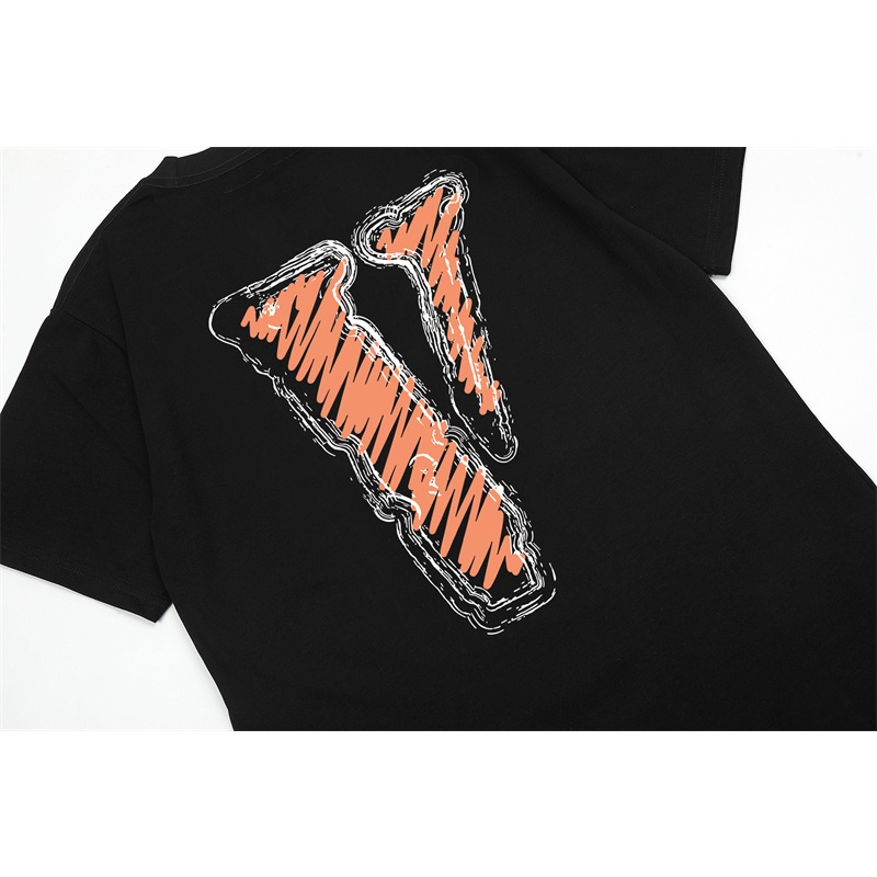 Áo Thun Tay Ngắn Chất Liệu Cotton In Họa Tiết Vlone Thời Trang Đường Phố Cho Nam Và Nữ