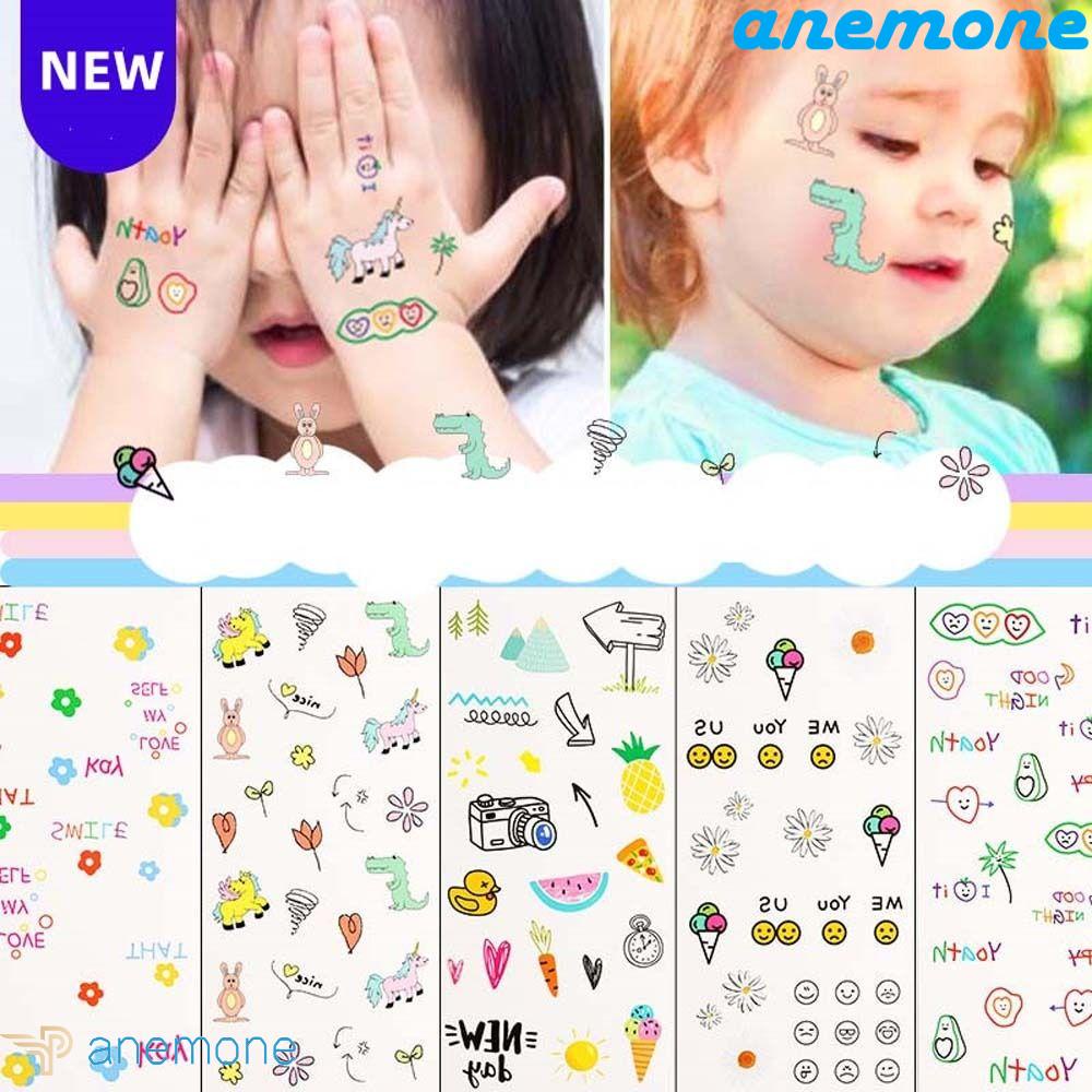 Hình Xăm Dán Chống Nước Họa Tiết Khủng Long Hoạt Hình Dễ Thương