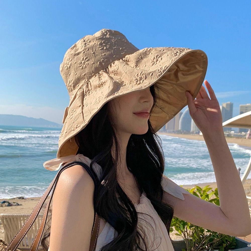 Nón Tai Bèo Chống Nắng Vành Rộng Chống Tia UV Phong Cách Pháp Tinh Tế Thời Trang Đi Biển Cho Nữ