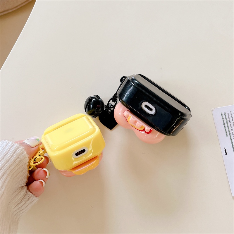 Vỏ Bảo Vệ Hộp Sạc Tai Nghe Bluetooth Không Dây Airpods1 / 2 3 Pro Pro2 Air Pods Pro 3 Hình Cậu Bé Bút Chì Shin-Chan Ốp