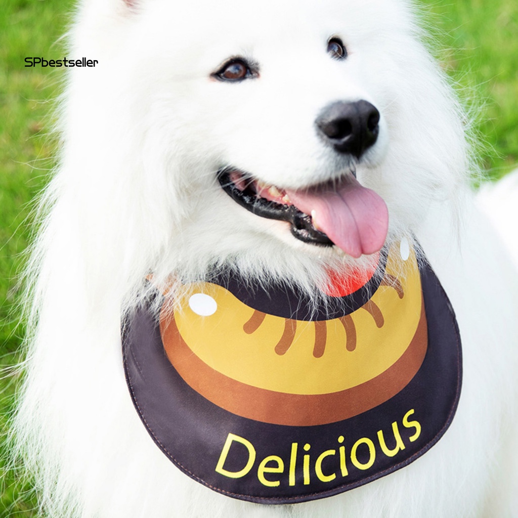 Yếm Ăn Mềm Mại In Hình Xúc Xích Dễ Thương Dành Cho Thú Cưng