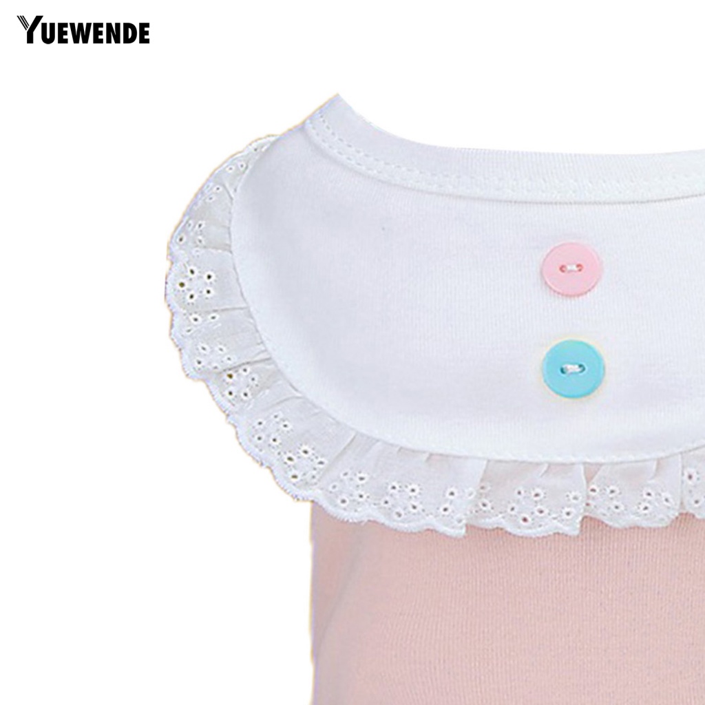 Yue.z Áo Yếm Bằng Cotton Phối Ren Thời Trang Mùa Hè Dành Cho Cún Cưng