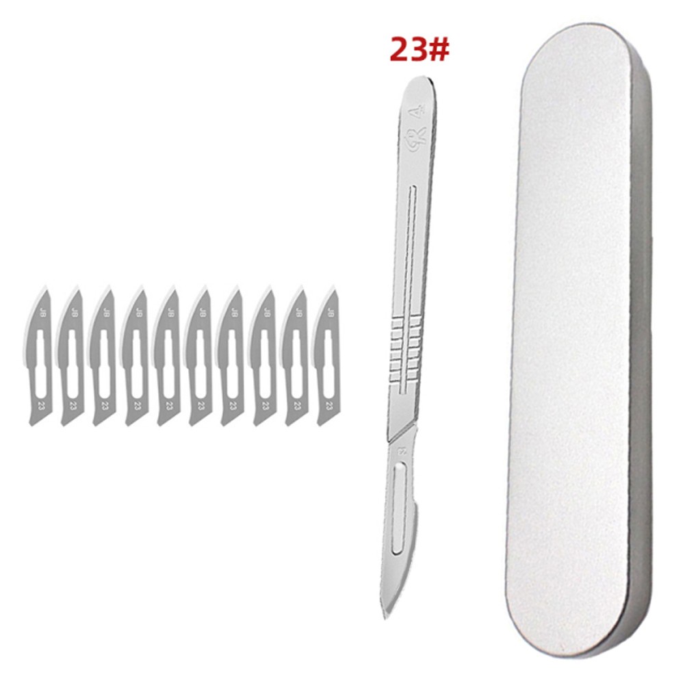 11# 23# Lưỡi Khắc Với 3# 4# Dụng Cụ Cắt Chạm Khắc Thủ Công Chống Trượt Kèm Hộp Đựng