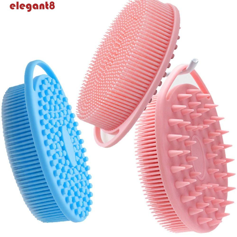 Bàn Chải Tắm Massage Da Đầu Bằng Silicone Cho Nữ