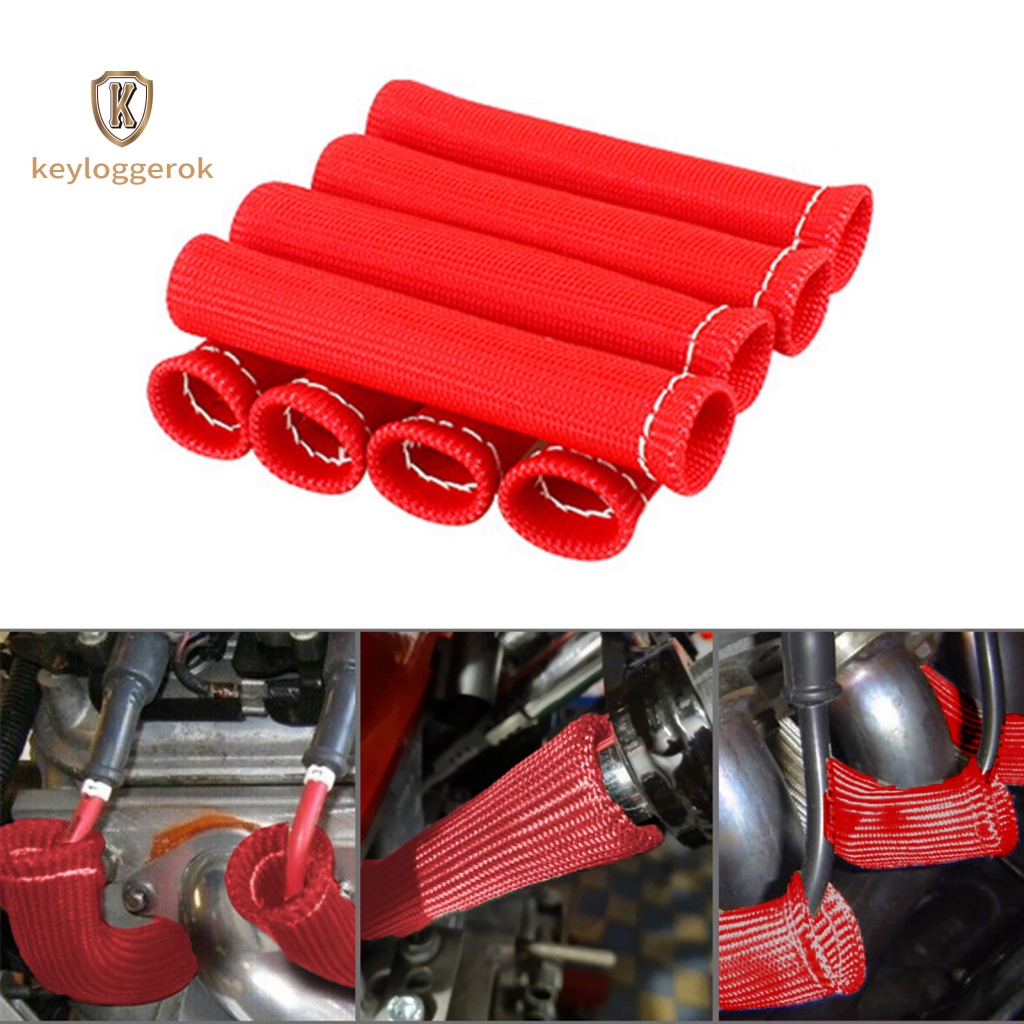 Vỏ Bọc Chìa Khóa Điều Khiển Từ Xa Cho Xe Hơi| Set 8 Dây Bugi Đánh Lửa Cách Nhiệt Chống Gỉ Dễ Lắp Đặt