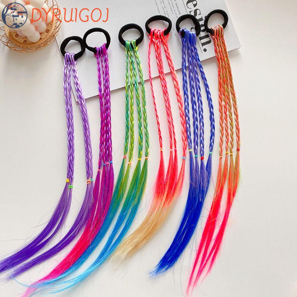 Tóc Giả Thắt Bím Mềm Co Giãn Vô Hình Chất Lượng Cao Cho Bé Gái