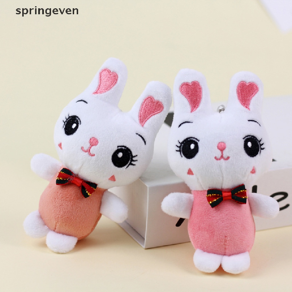 Móc Khóa Thỏ Nhồi Bông Mềm Mại Dễ Thương Dùng Trang Trí Ba Lô