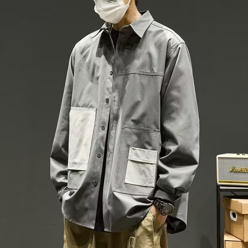 Áo Khoác Dáng Rộng Thời Trang Mùa Xuân Nhật Bản Giản Dị Dành Cho Nam