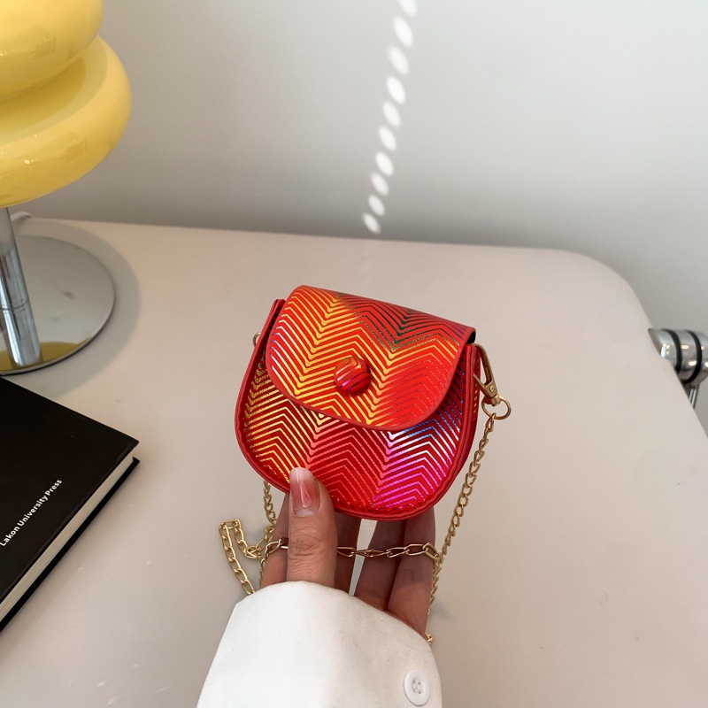 Túi Xách Đeo Vai Hình Vuông Cỡ Nhỏ Phối Dây Đeo Sợi Xích Phong Cách Cổ Điển Thời Trang Cho Nữ