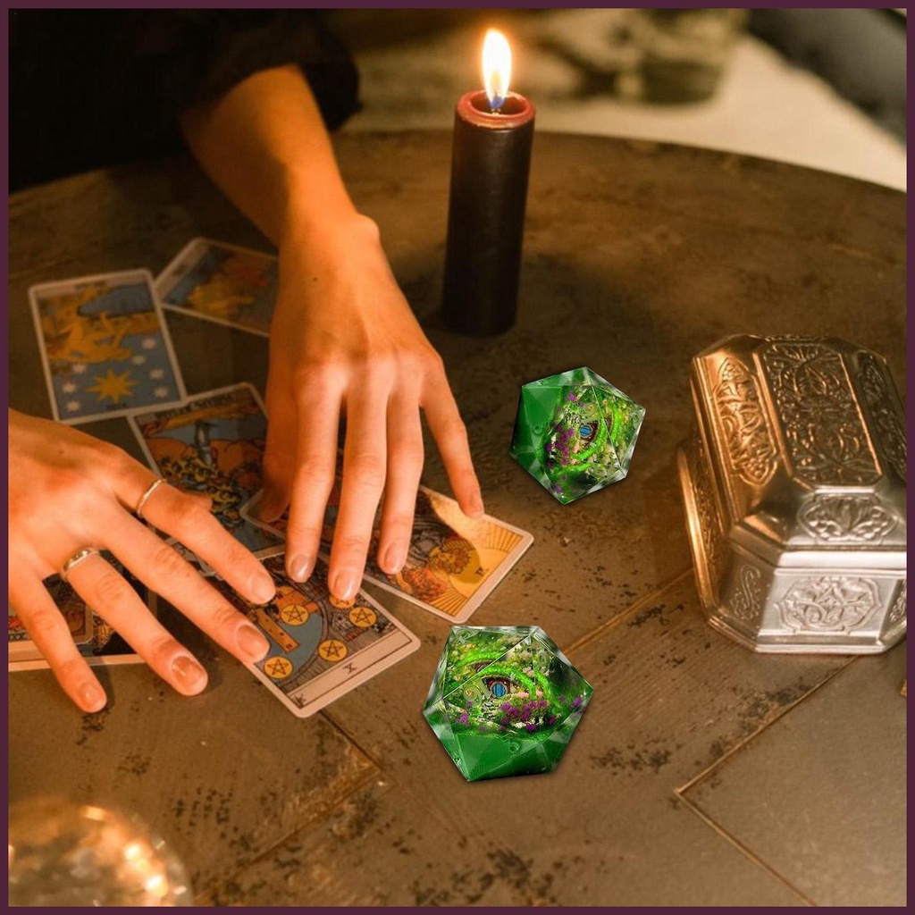 Bộ Trò Chơi Board Game RPG Well Viền Cong Nhiều Mặt Polyhedral Hobbit Thủ Công