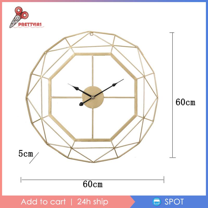 [Prettyia1] Đồng Hồ Treo Tường Cỡ Lớn Phong Cách Bắc Âu Trang Trí Hành Lang Nhà Bếp