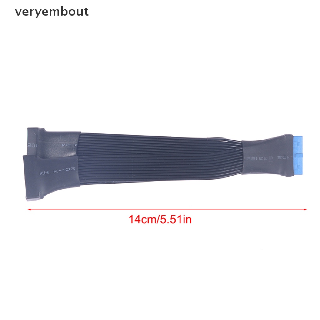 Cáp Nối Dài Bo Mạch Chủ Chuyển Đổi USB 3.0 19Pin Sang 2 Cổng 12Cm 19Pin n Chuyên Dụng