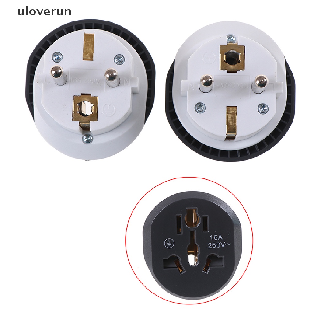 Phích Cắm Chuyển Đổi UK US AU Sang EU AC 16A Tiện Dụng