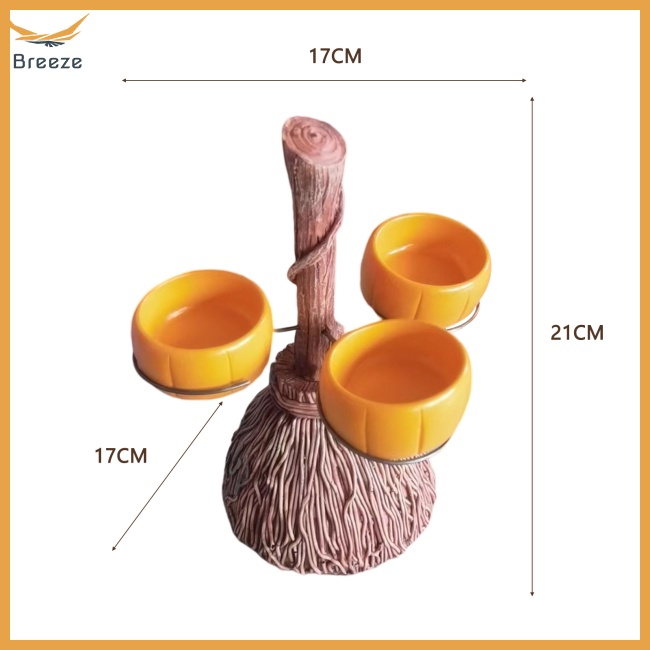 Giá Đỡ Bát Ăn Tráng Miệng / Kẹo / Salad Hình Bí Ngô Bằng Nhựa Resin Phong Cách Halloween