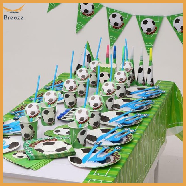 Bộ Đĩa Ăn Họa Tiết Bóng Đá Hoạt Hình Dùng Làm Quà Tặng Cho Bé