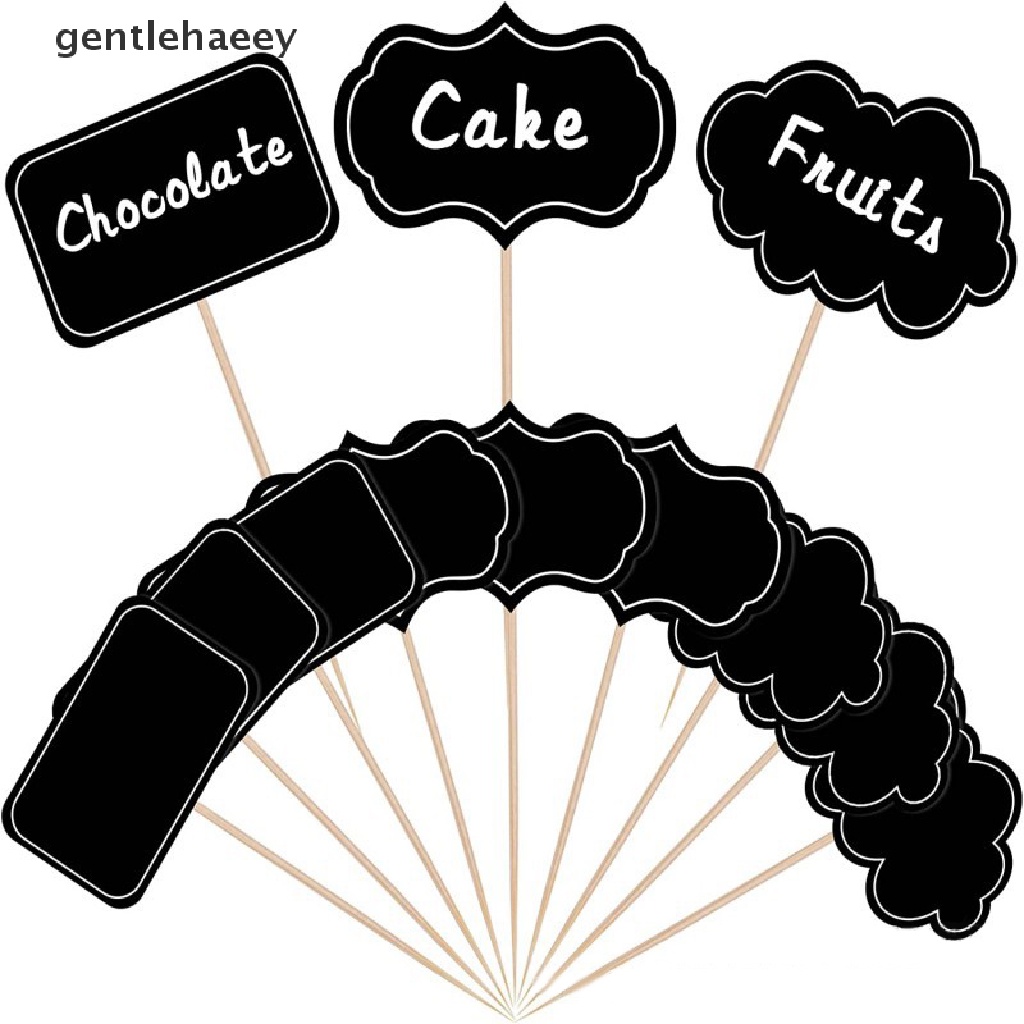 Set 10 / 24 Topper Hình Bảng Đen Viết Phấn Dùng Để Trang Trí Bánh Kem