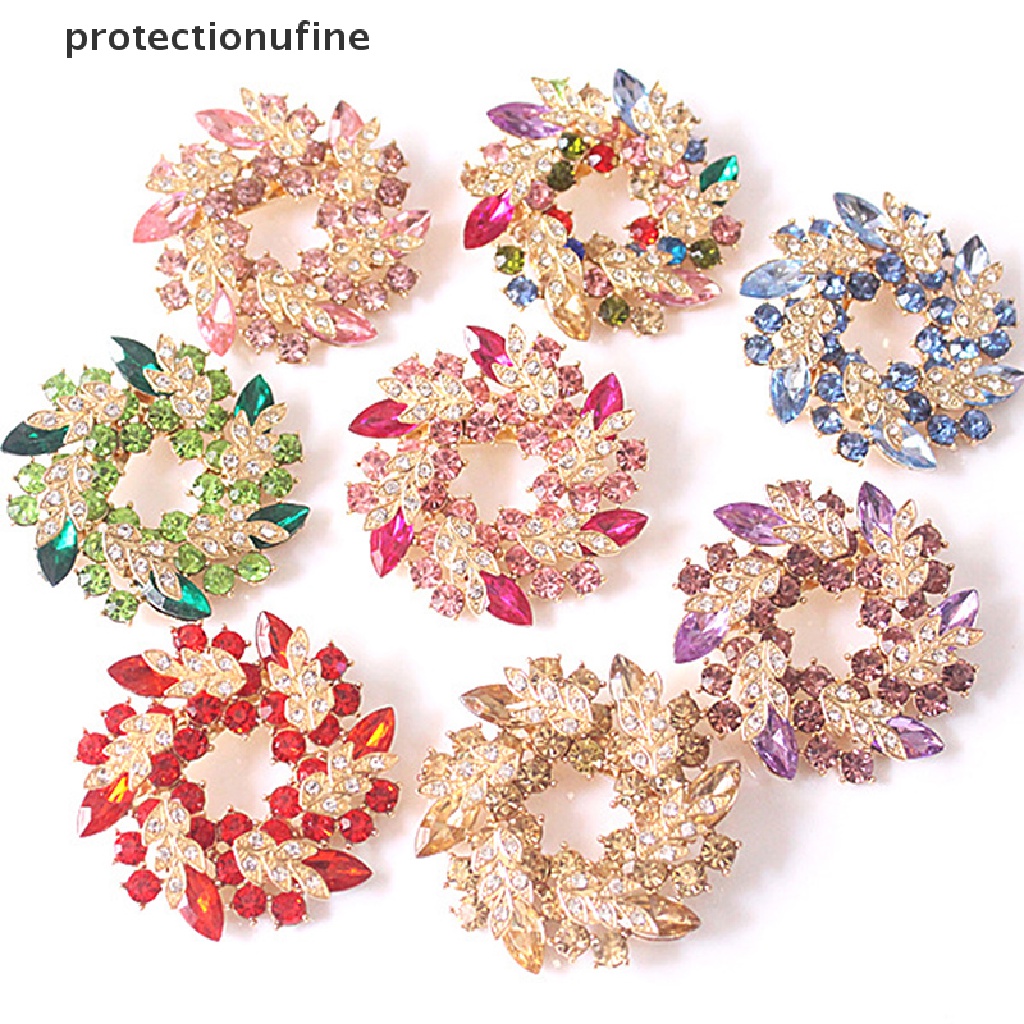 Ghim Cài Áo Hình Hoa Đính Đá Pha Lê Lấp Lánh PR3VN