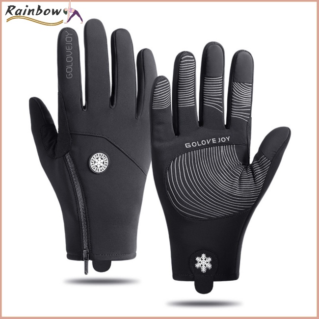 1 Đôi Găng Tay Nylon Giữ Ấm Chống Trượt Chống Thấm Nước Có Thể Chạm Màn Hình Cảm Ứng Dùng Khi Đi