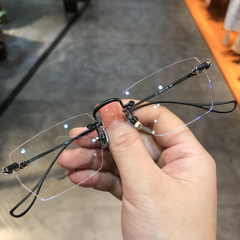 Mắt Kính Cận Thị Jane Dancro Trái Tim Không Gọng Siêu Nhẹ Bằng Titan Nguyên Chất Thời Trang Cho Nam Và Nữ