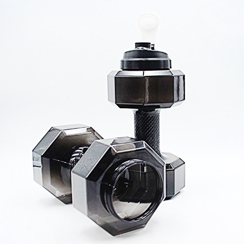 75 Oz ( 2,2 L) Bình nước hình quả tạ Dung tích lớn BPA Free Flip Top Nắp chống rò rỉ (black)