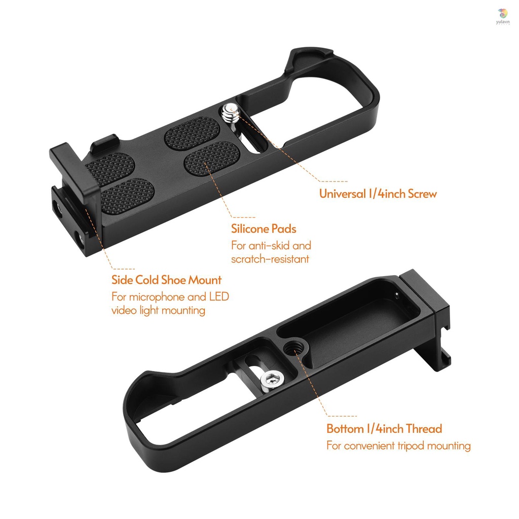 Tấm Gắn Chữ L Với Ốc Vít 1 / 4 Thay Thế Cho G7X Mark III / II Camera