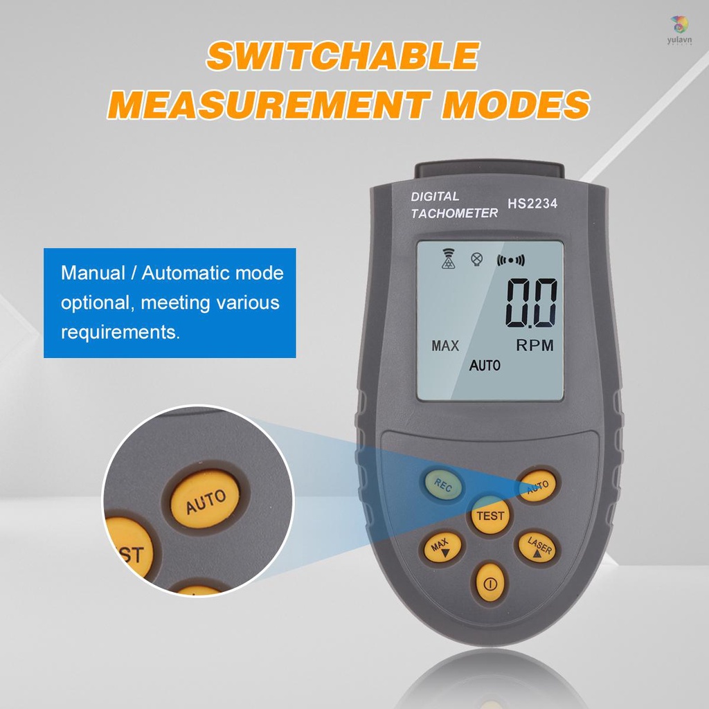 Máy Đo Tốc Độ Kỹ Thuật Số Tự Động Với Màn Hình LCD Và Đèn Nền Tốc Độ Cao Chuyên Dụng