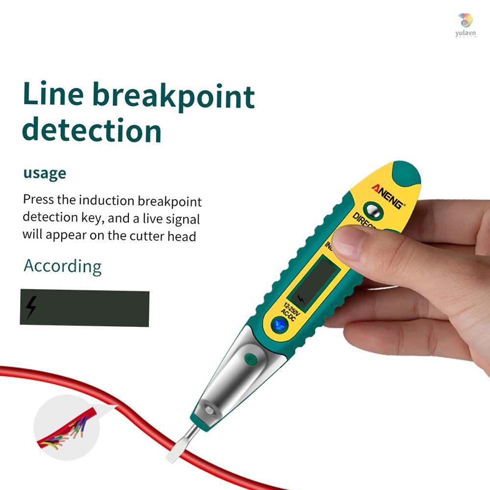 Bút Thử Điện ANENG VD700 AC / DC 12-250V Màn Hình LCD Đa Năng