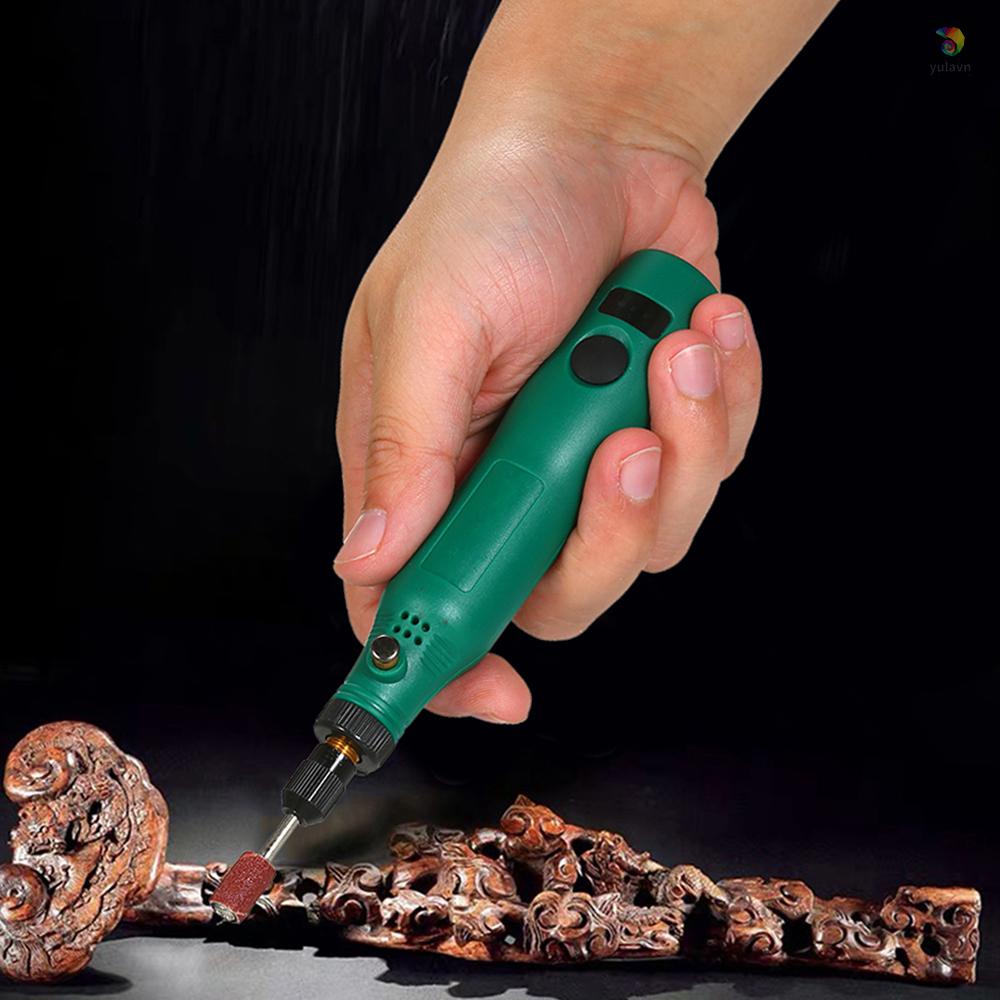 Bộ Máy Mài Điện Mini 3.7V 1.2W Cầm Tay Không Dây Tiện Dụng Cho Gia Đình