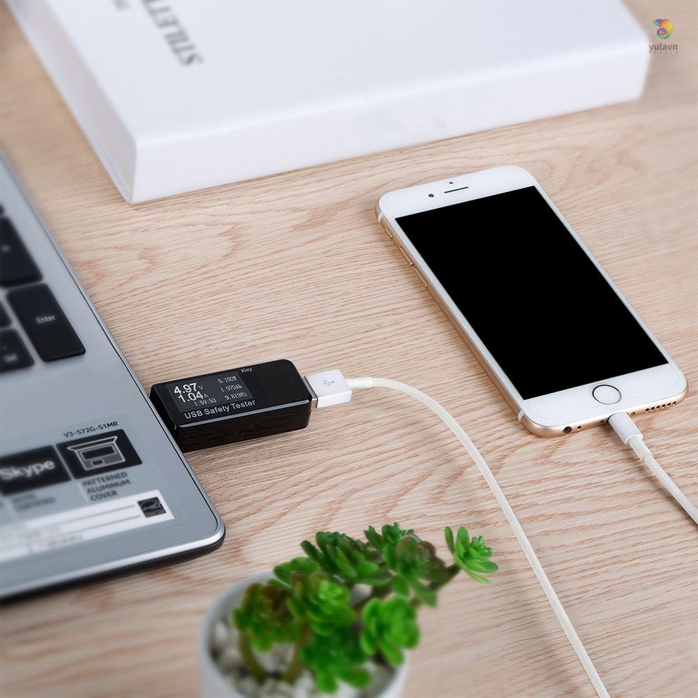 Usb Kiểm Tra Dòng Điện Kỹ Thuật Số DC 5.1A 30V Màu Đen