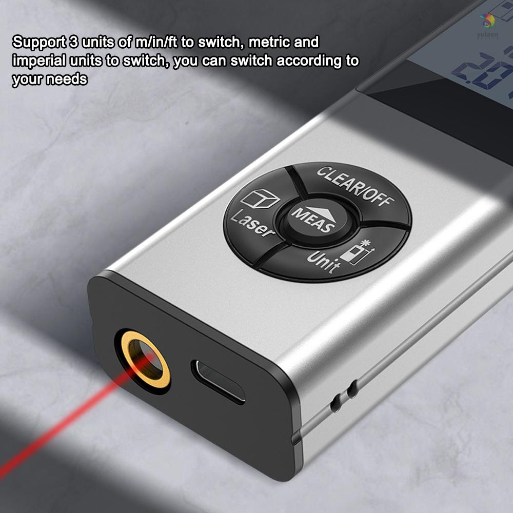 Thiết Bị Đo Khoảng Cách Bằng Laser Cầm Tay Màn Hình LCD Có Đèn Nền