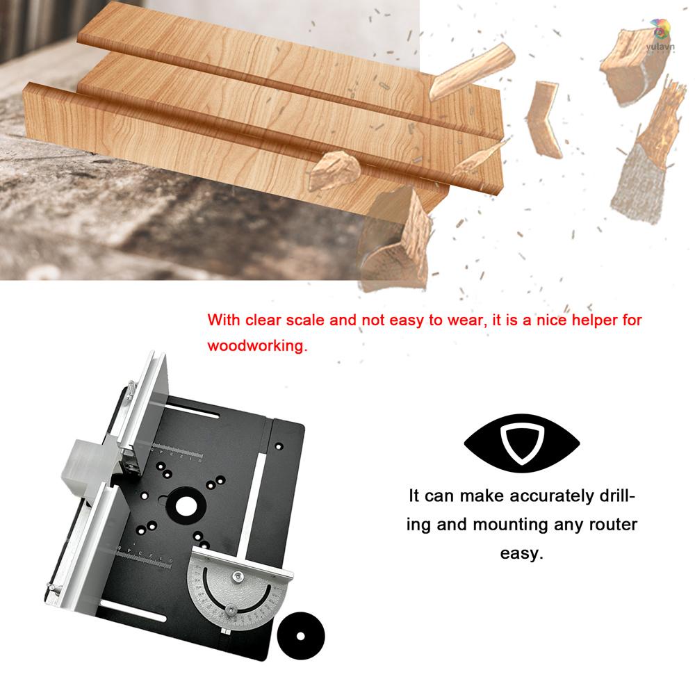 Bộ 3 Tấm Chèn Bộ Định Tuyến Bằng Hợp Kim Nhôm Cho Máy Phay Gỗ