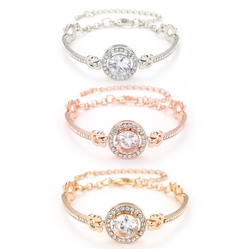 Vòng Tay Đính Pha Lê Đơn Giản Sáng Tạo Cho Nữ