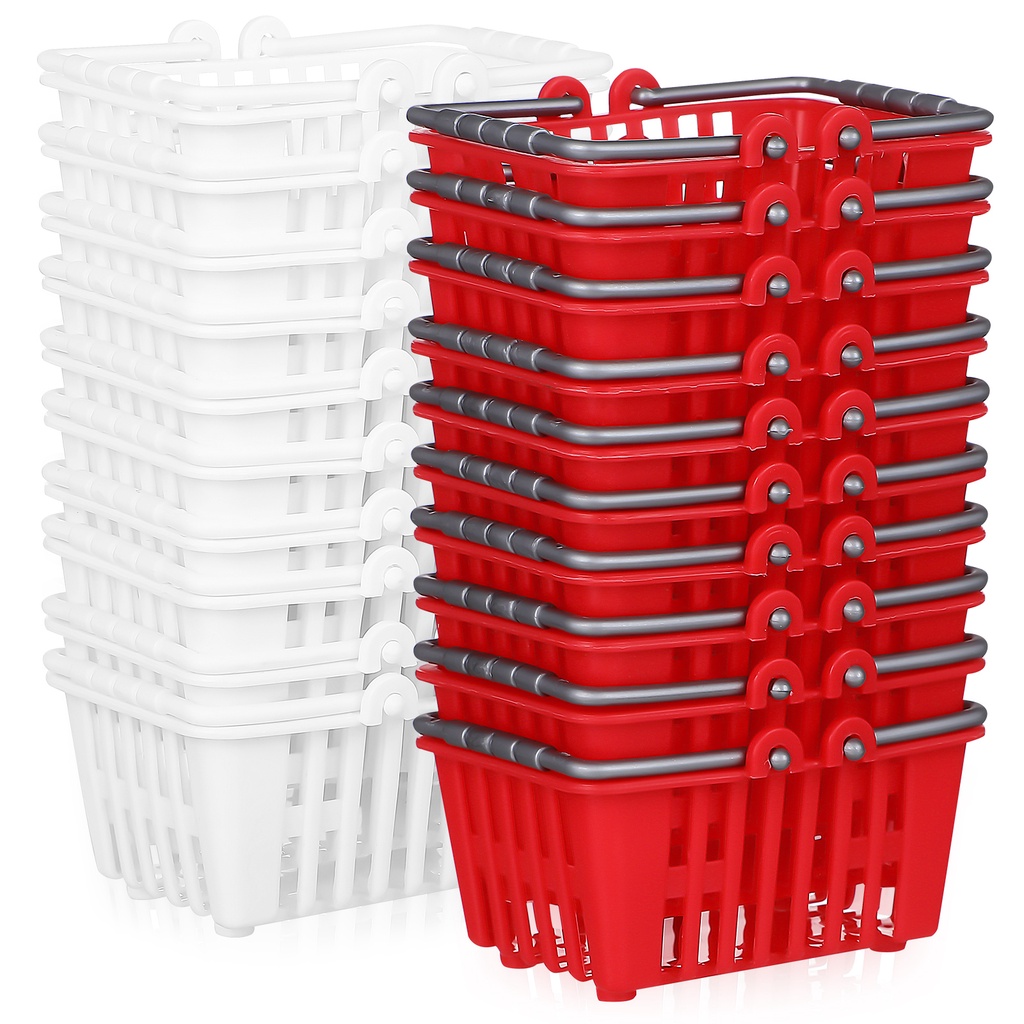 Set 20 Mô Hình Giỏ Mua Sắm Mini Trang Trí Siêu Thị