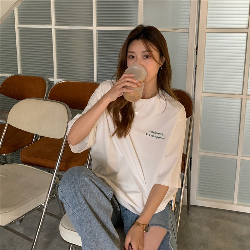 NZN Áo Thun Tay Ngắn Cổ Tròn Dáng Rộng Thời Trang Mùa Hè