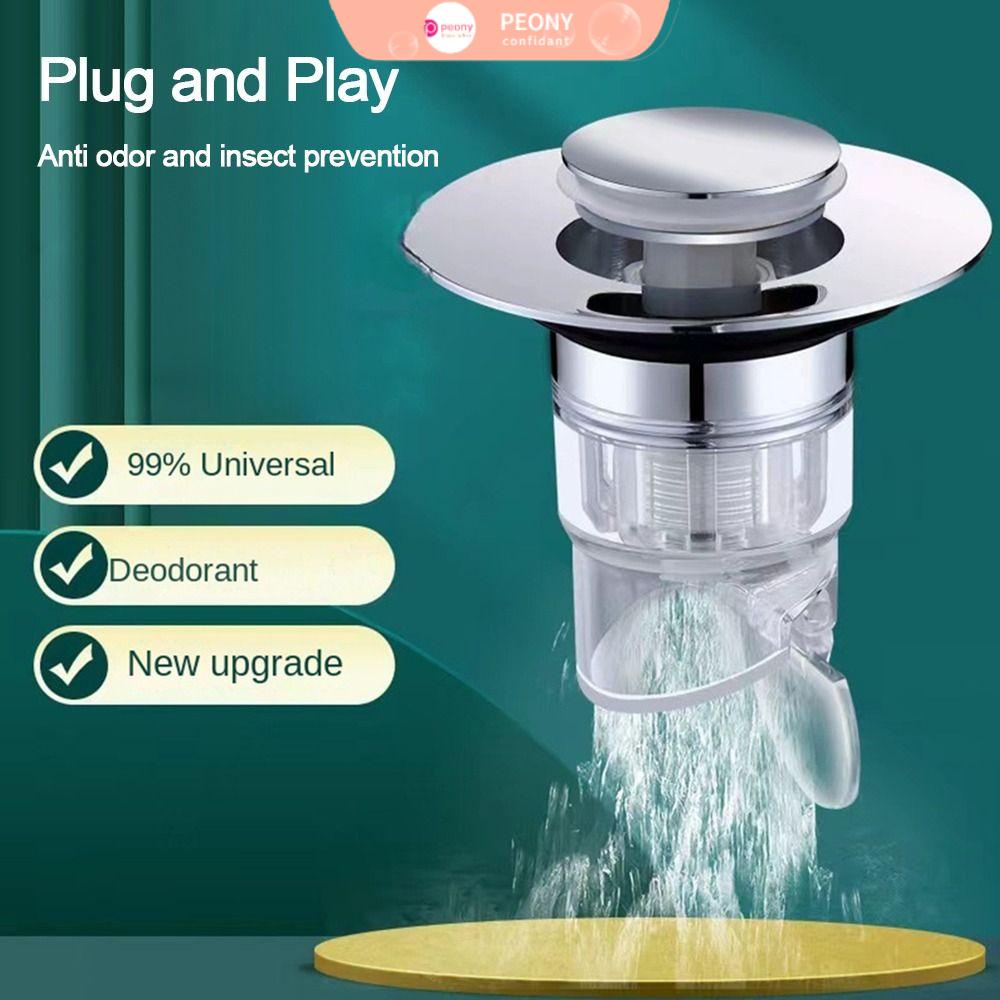 Set 2 Bộ Lọc Cống Thoát Nước Bồn Rửa Nhà Tắm Bền Bỉ Thay Thế
